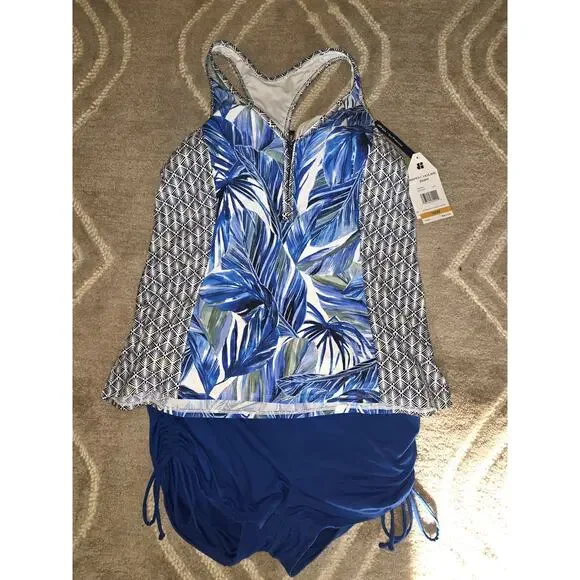 Beach House Swim Erinna Tankini Top and Side Tie Swim Short. 16W NWT - Picture 5 of 8